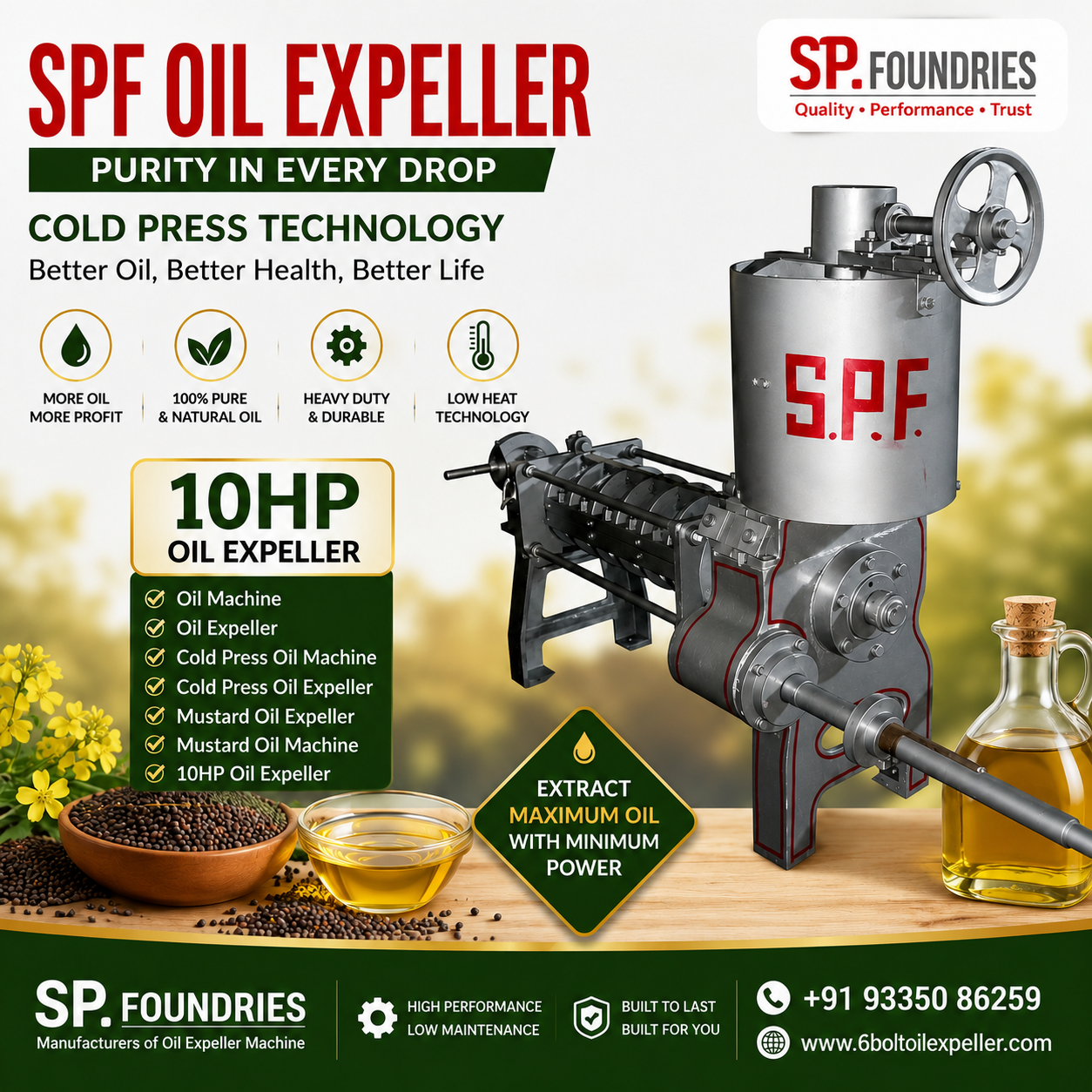 Cold Press Oil Expeller Machine